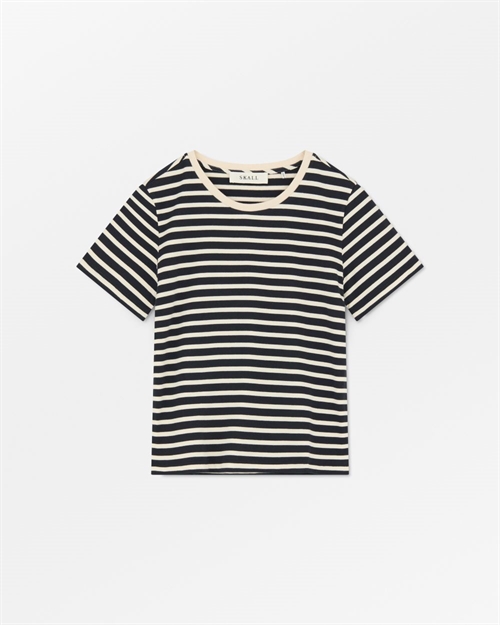 SKALL STUDIO MARRON REGULAR TEE NAVY/OFF WHITE STRIPE
